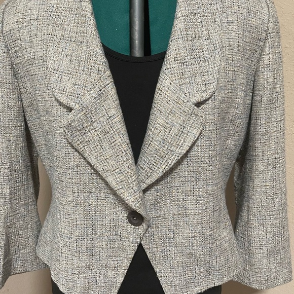 St. John Women's Gray Textured Blazer - Picture 2 of 4